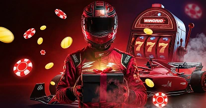 Winorio race bestuurder met winst effecten